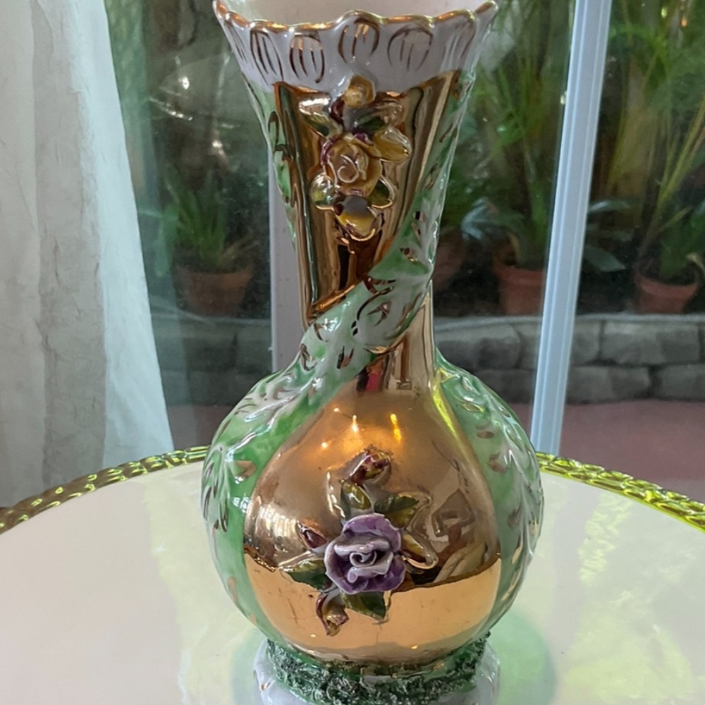 Beautiful VTG Ornate Vase From Portugal